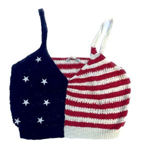 Deadstock American Eagle USA Flag Croptop Size L